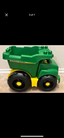 John Deere Dump Truck mega blocks green yellow DBL30 17”x12”x12” 
