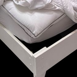 Bed frame Queen Wood White For Sale 
