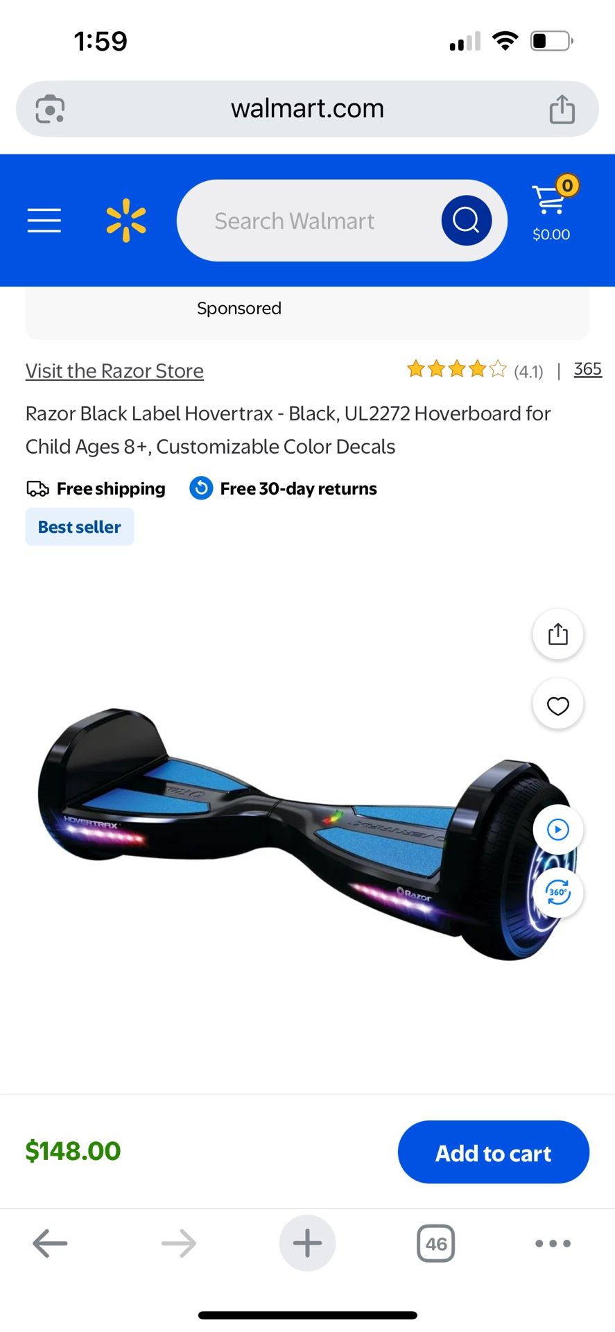 Razor Black Label Hover Trax