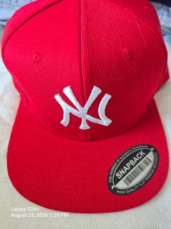 NY Snapback Baseball Cap Red