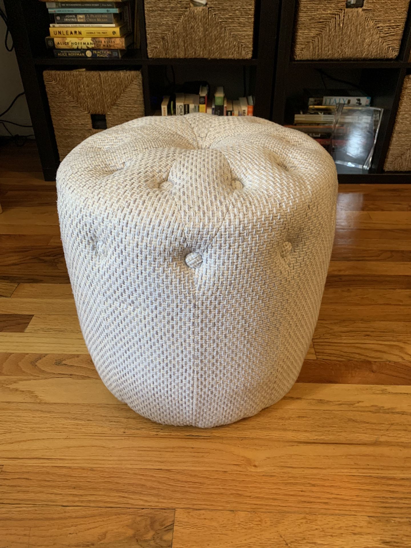 Small Grey Poof/Ottoman