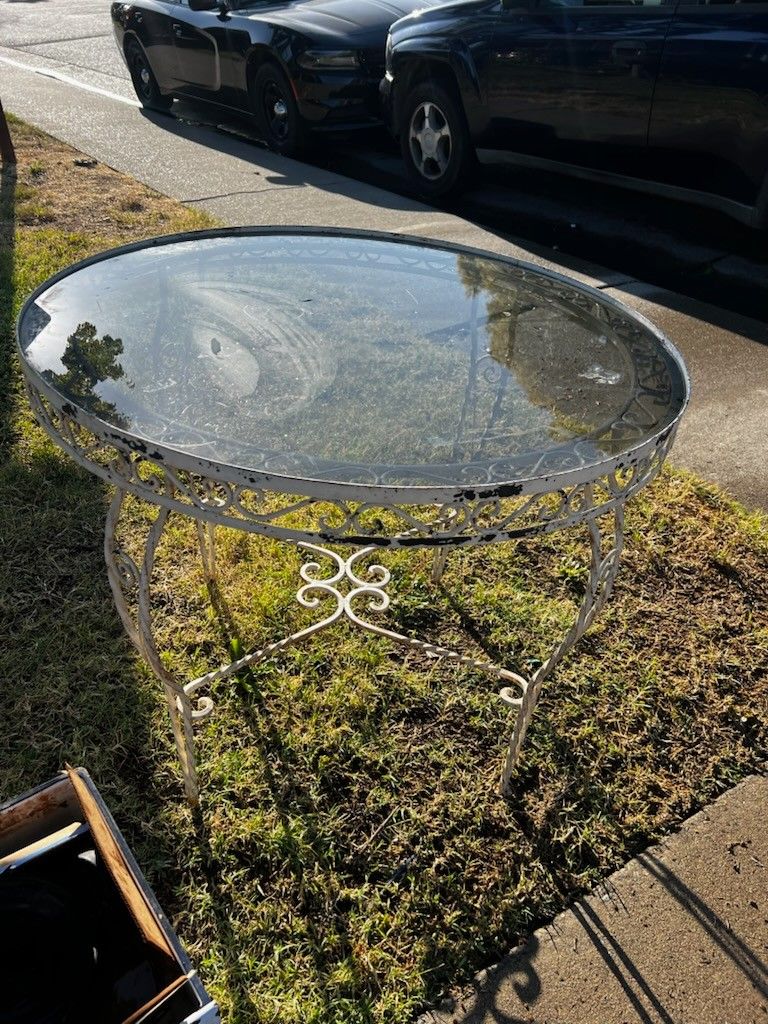 Antique Glass Table