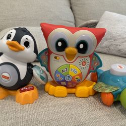 3 Fisher-Price Linkimals Interactive Toddler Learning Toy  with Lights and Music
