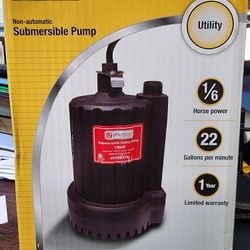 Brand New 1/6 HP Submersible Pump