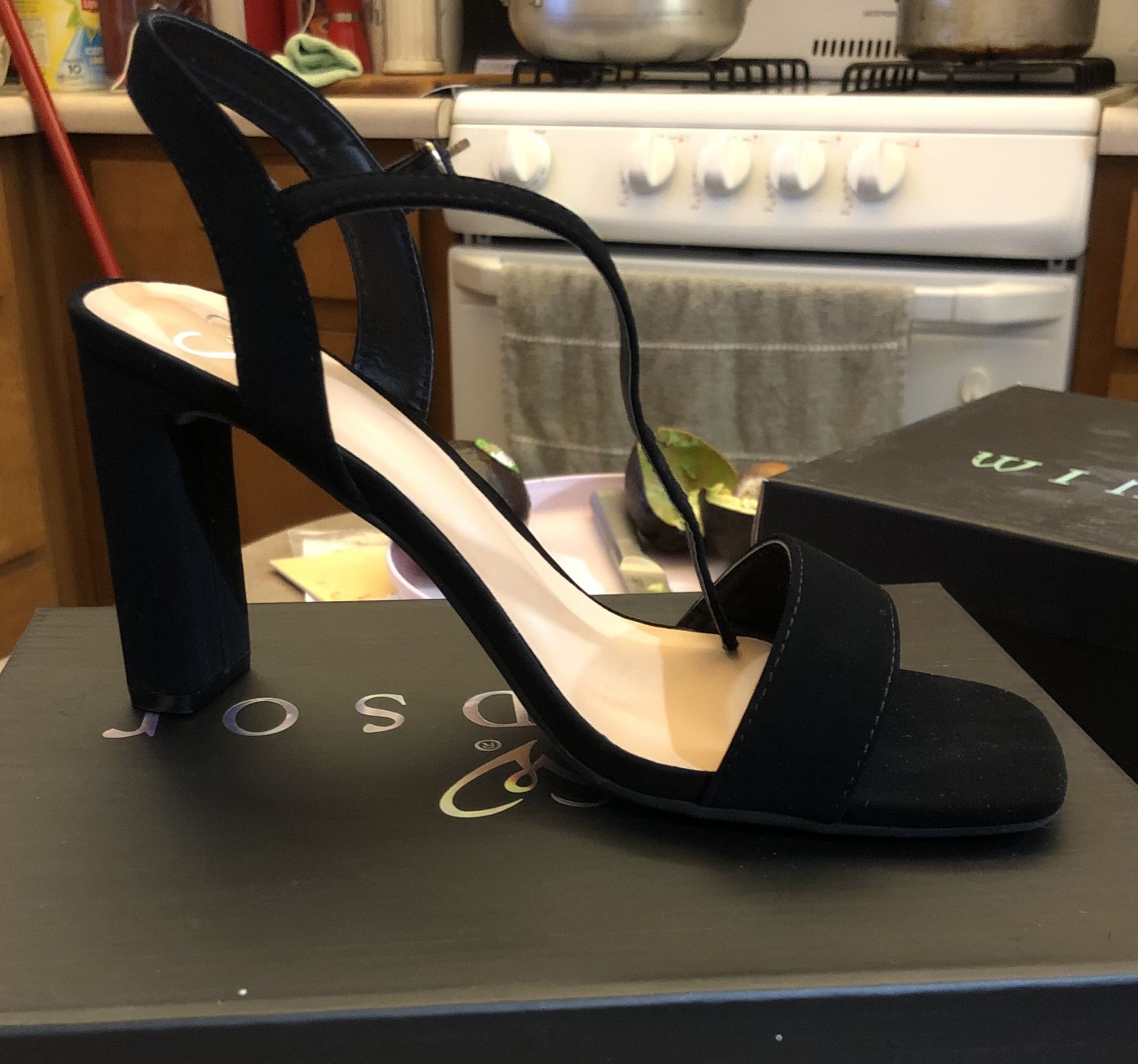 Windsor High Heels Sandals Size 7 Black