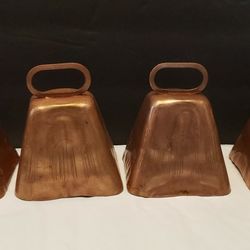 Vintage Copper Toned Cow Bells
