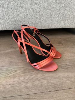 Tibi Orange Satin Heels