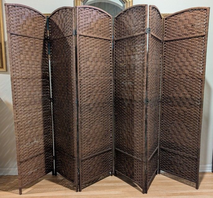 Six Panel Wood Fiber Room Divider