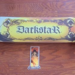 Vintage NOS Darkstar skateboard 7.5 deck Mint in Shrink w 2 sticker(s)