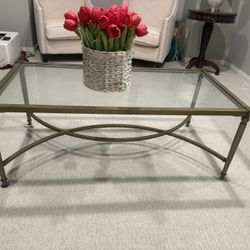 Glass/ Iron Table 