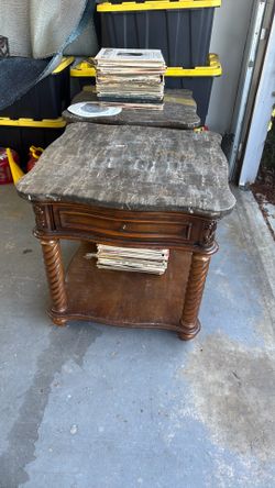 Night stand wood stone