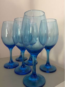 Blue glass ware