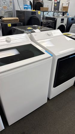 LG- 27” Wide 5 cu.ft Top Load Washer & 27” wide 7.3 cu.ft Electric Dryer (Warranty Available)