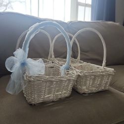 Wicker White Baskets