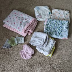 Baby Lot Of Towels Blankets And Washcloths