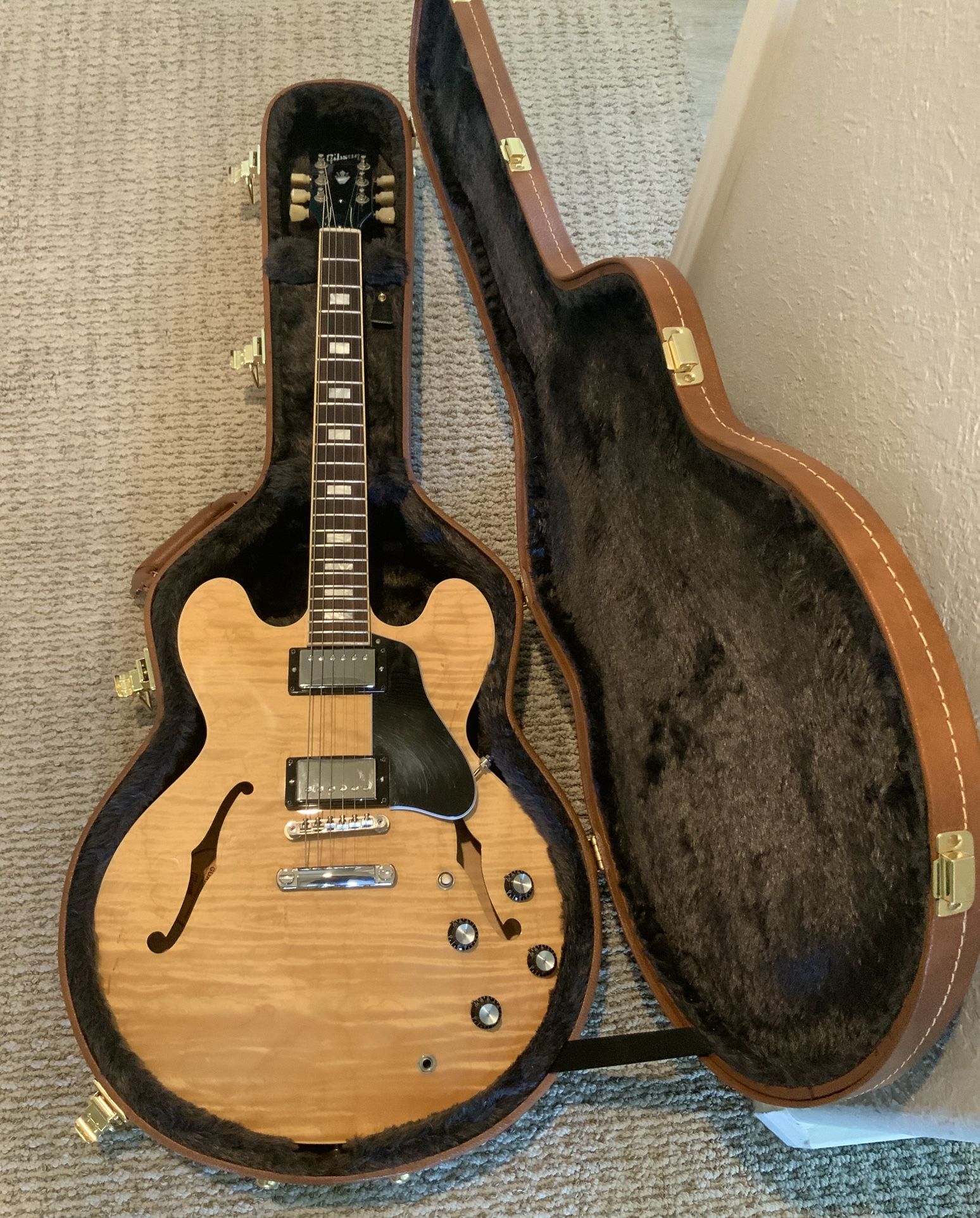 GIBSON USA ES335 ANTIQUE NATURAL BLONDE HIGHLY FIGURED BEAUTY 2020 LIKE NEW