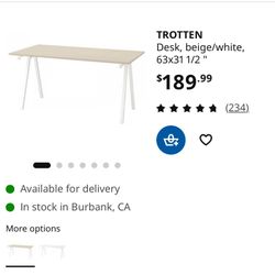 Desk Beige/white 