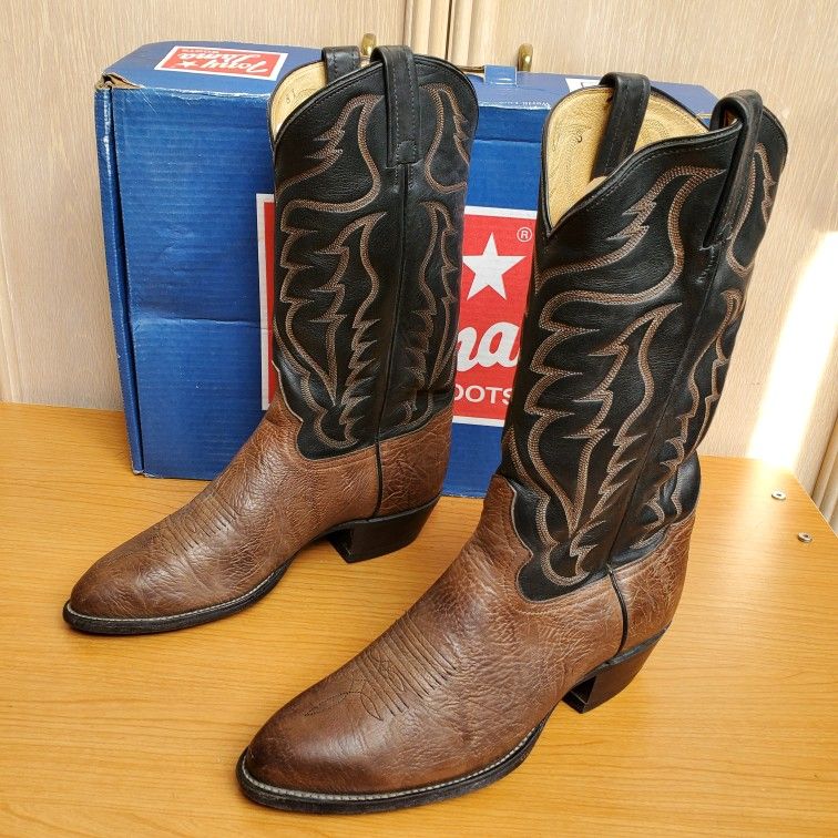 Tony Lama Men's 9 D Western Cowboy Dress Boots Shrunken Shoulder Jordan