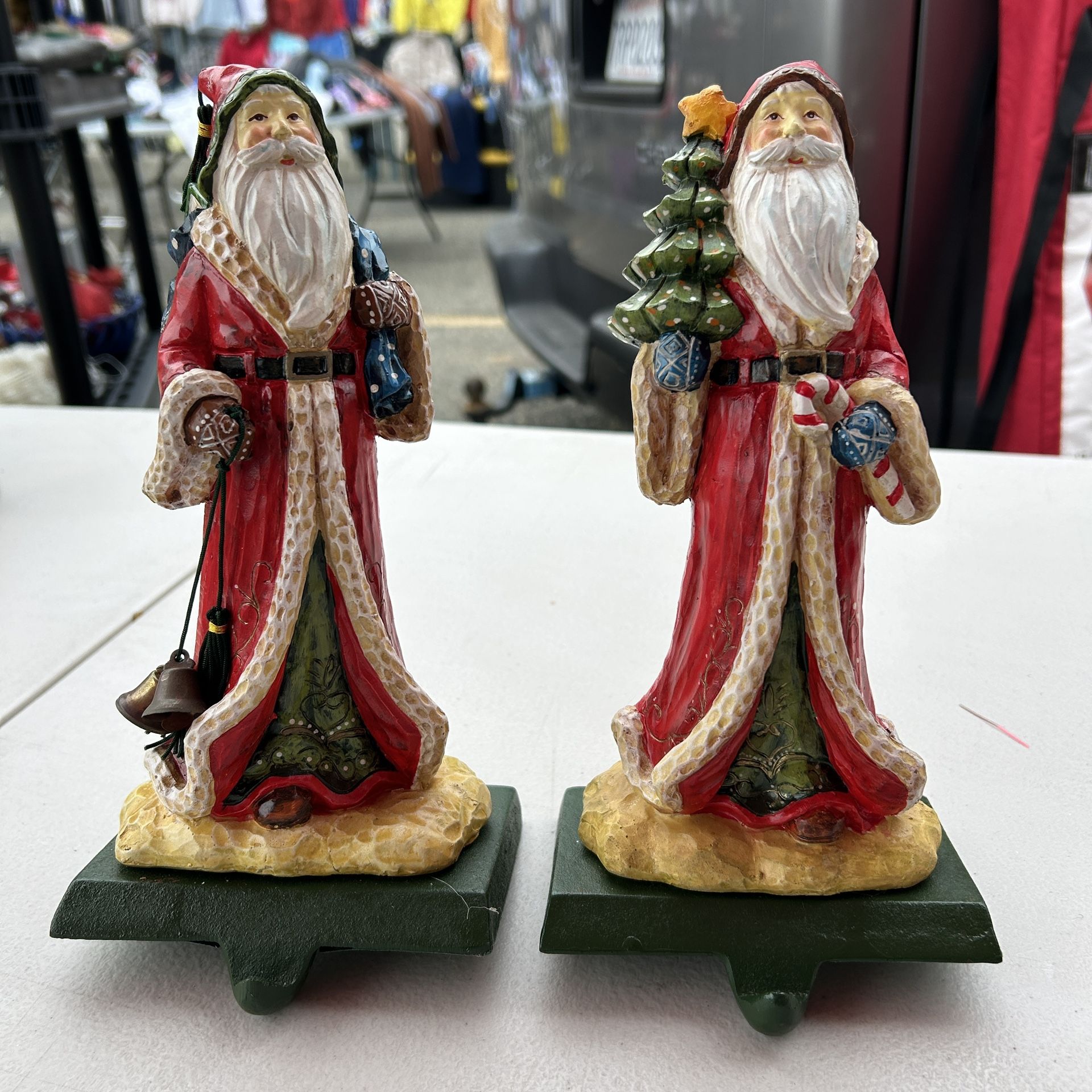 Vintage Santa Claus Stocking Holders