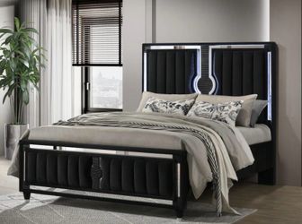 Queen bed frame mattress sold separately