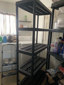 Plastic shelves
