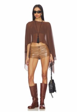 Leather shorts