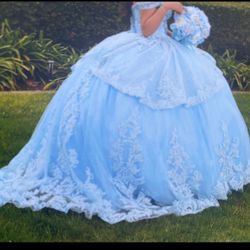 cinderella themed quince dress