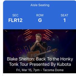 Blake Shelton Floor Tickets
