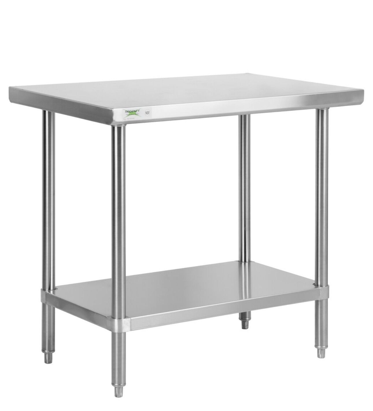 24" x 36" 16-Gauge 304 Stainless Steel Commercial Work Table with Undershelf