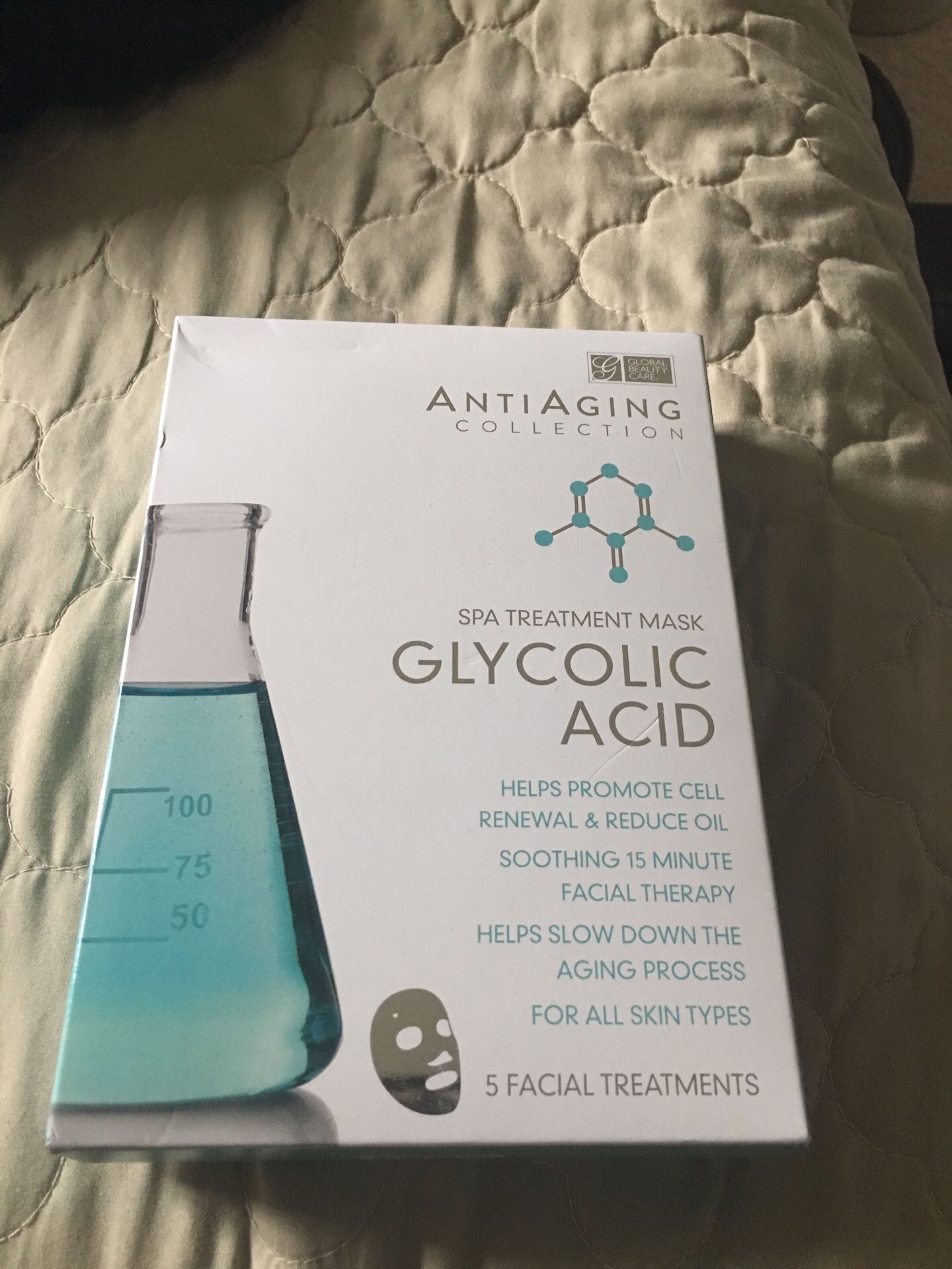 Set of 5 glycolic acid face masks