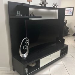  72 Inch Dark Brown Wooden Tv Stand