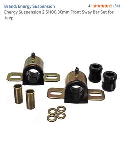 Energy Suspension 2.5110G 30mm Front Sway Bar Set for Jeep , Brand New .