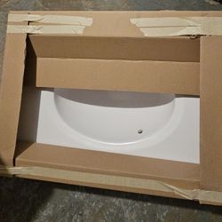 WHITE CULTURED MARBLE VANITY TOP.....25" x 19"....NEW....$ 60