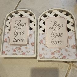 Love Lives Here Home Decor Sign
