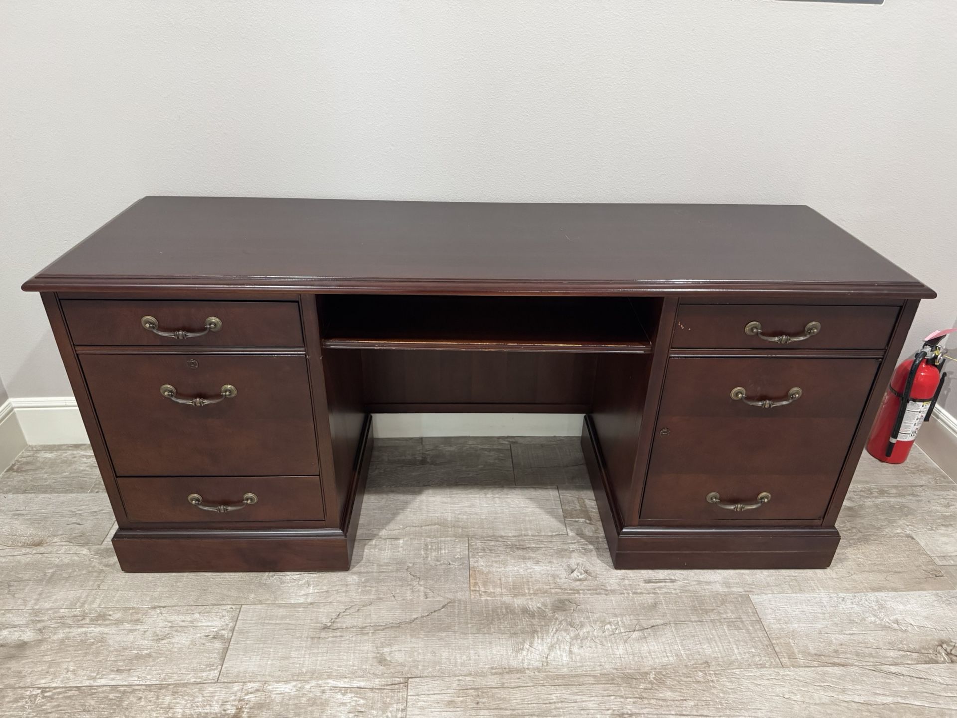 3-Piece Office Furniture Set (Desk + 2 File Cabinets) – $300