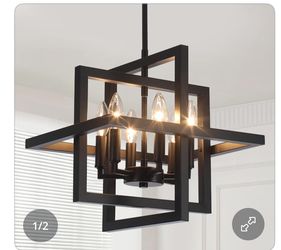  Black Chandelier- 6 Lights Pendant Light 