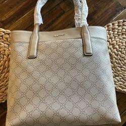 Nine West Ginelle Tote Bag Purse Mushroom Logo - NEW!!! 