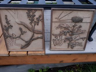 Garden art chinese concrete wall hangings tiles