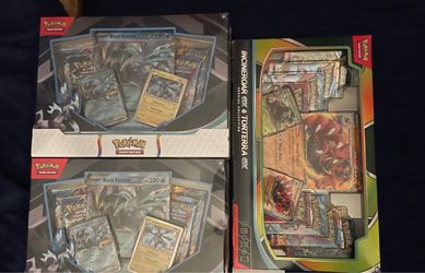 Pokemon TCG Black Kyurem Ex and Melmetal Ex box Pokemon TCG Incineroar ex & Torterra ex Special Collection Box