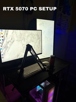 🔥RTX 5070 COMPLETE FULL PC GAMING SETUP MONITORS MIC KEYBOARD MOUSE PC EVERYTHING