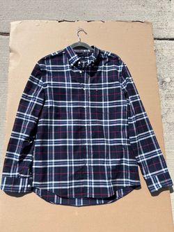 Tommy Hilfiger Plaid Button-Down Shirt, Large Regular Fit