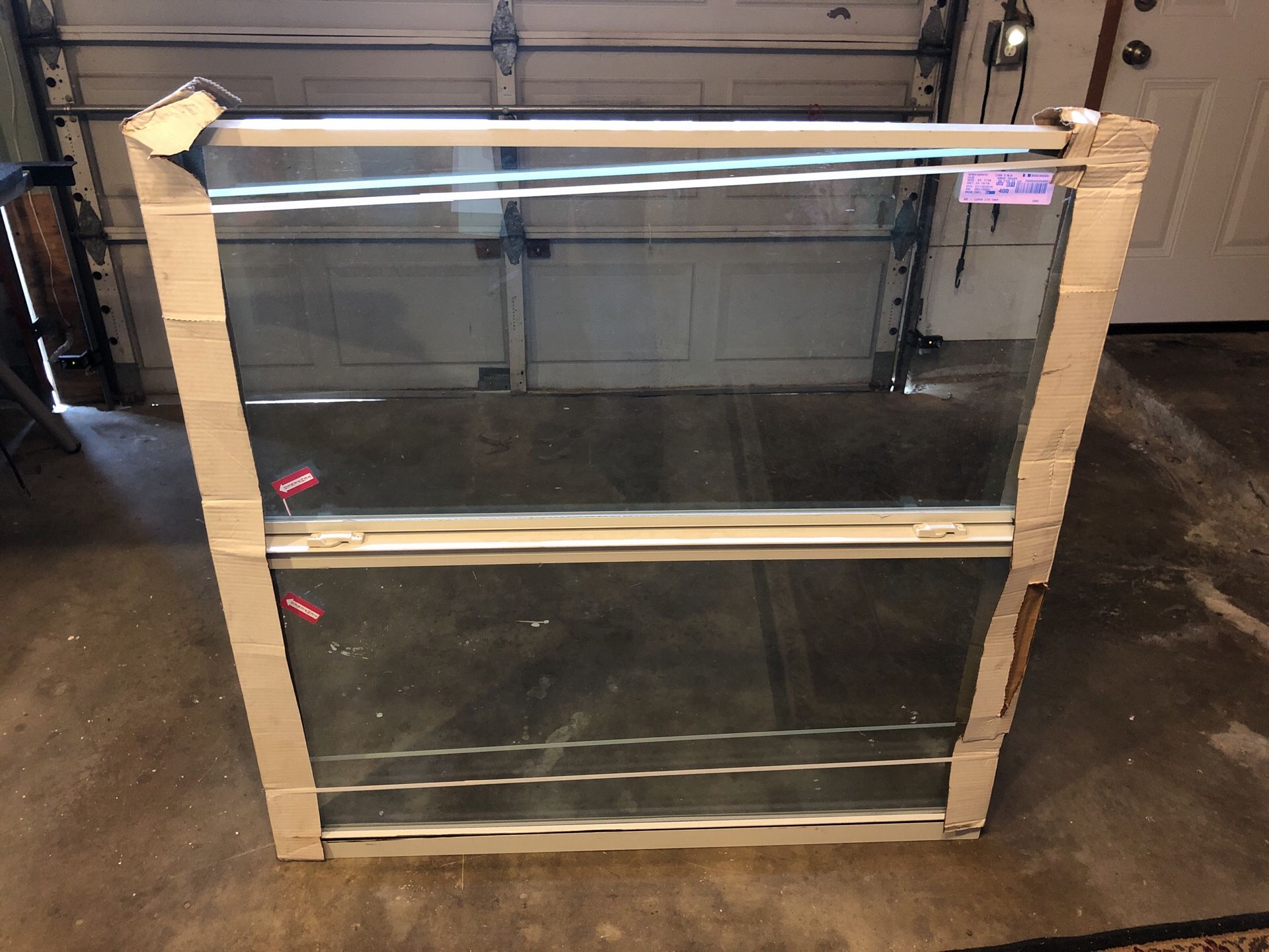 4x4 window double pane tempered glass actual 46x46 inches