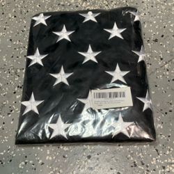 New Thin Blue Line American Flag 5x3 Feet