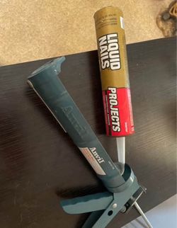 Anvil Caulk Gun with Liquid Nails Adhesive