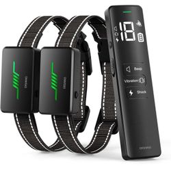 Dog Training Collar 2 Pack - 3300Ft Dog Shock Collar with Remote Control for 2 Dogs10-120lbs Waterproof, Rechargeable e bark Collar for Large Medium S