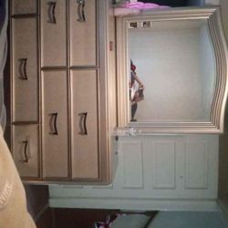 Bedframe... Dresser... Mirror And Nightstand 