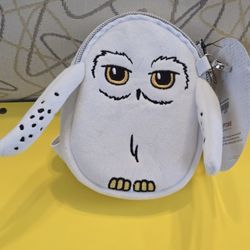 Harry Potter Hedwig Coin Purse Wristlet Figural 3D Wings Embroidered