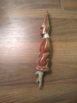 Vintage Wood Hand-carved African Bottle/Can Opener