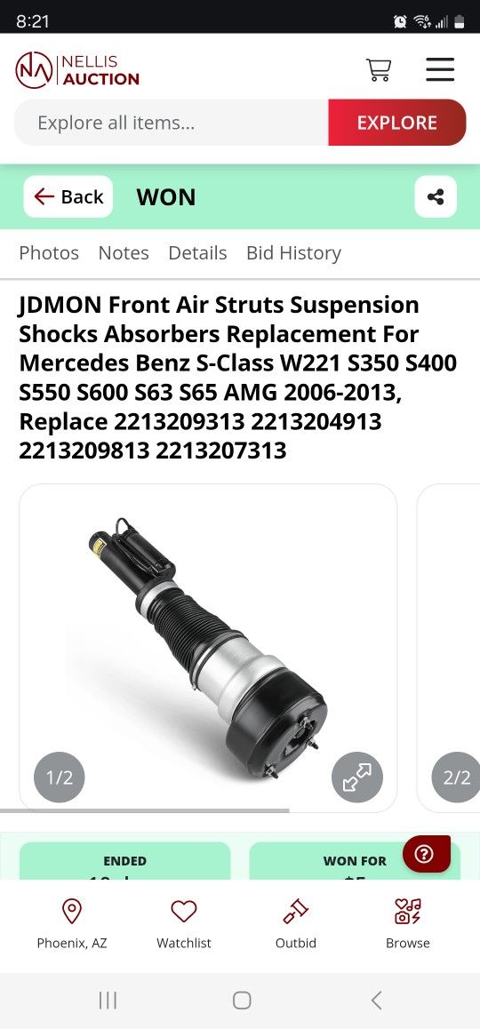 Mercedes Air Strut New