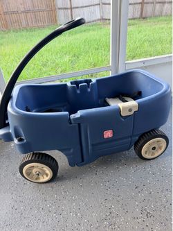 Step2 Wagon for Two Denim Blue 2 Seat Toddler Outdoor Riding Toy